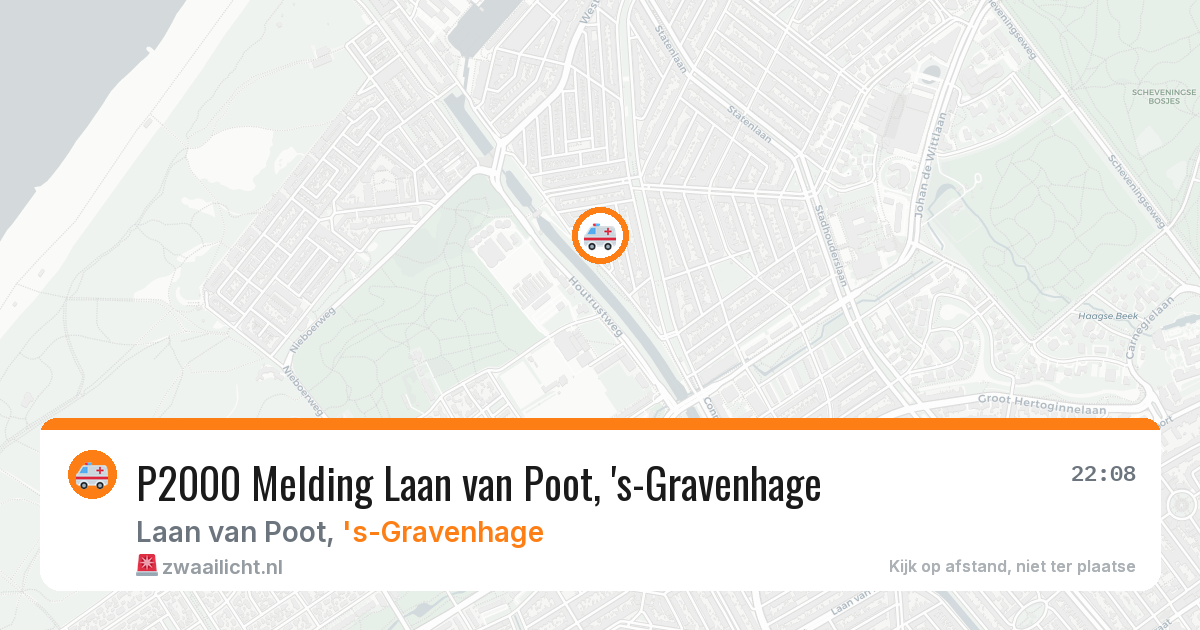 P2000 Melding Laan van Poot, 's-Gravenhage — 17 mrt 2026