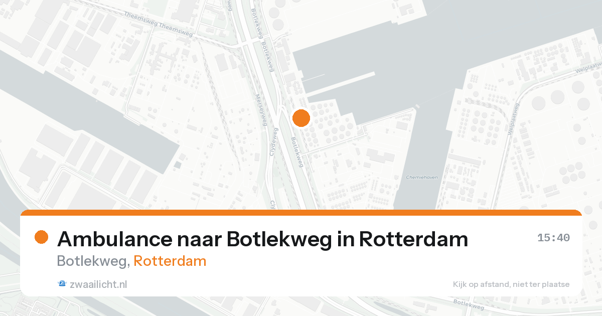 Ambulance naar Botlekweg in Rotterdam — 18 aug 2026