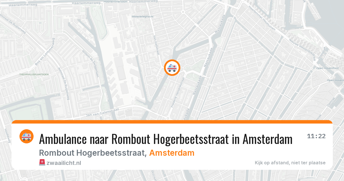 Ambulance naar Rombout Hogerbeetsstraat in Amsterdam — 19 mei 2026