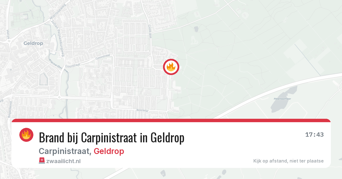 Brand bij Carpinistraat in Geldrop — 22 jul 2026