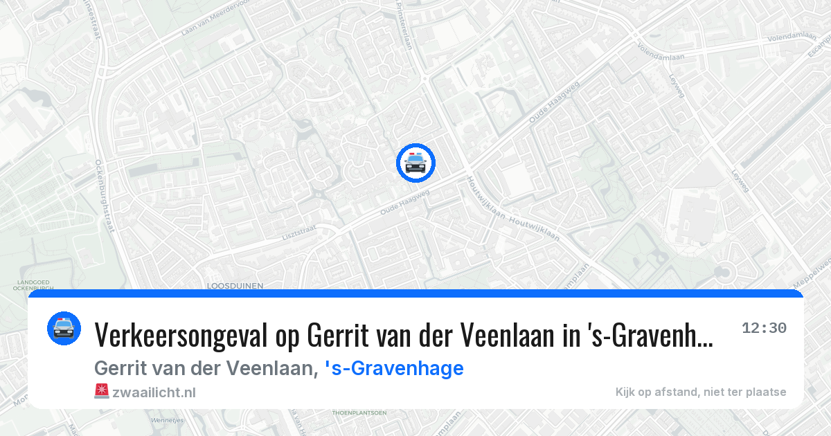 Verkeersongeval op Gerrit van der Veenlaan in 's-Gravenhage — 15 jun 2026