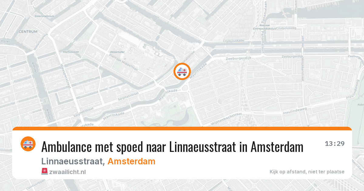Ambulance met spoed naar Linnaeusstraat in Amsterdam — 31 mrt 2026