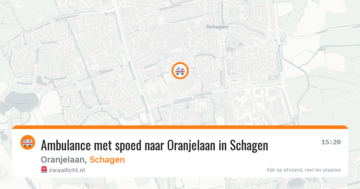 Ambulance met spoed naar Oranjelaan in Schagen — 14 mrt 2026