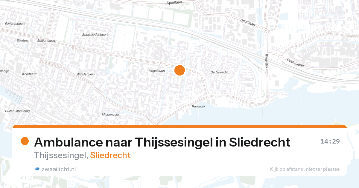 Ambulance naar Thijssesingel in Sliedrecht — 26 apr 2026
