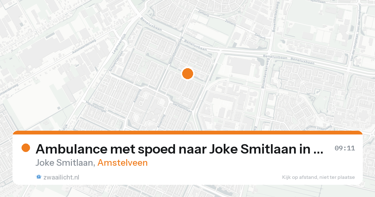 Ambulance met spoed naar Joke Smitlaan in Amstelveen — 22 jul 2026