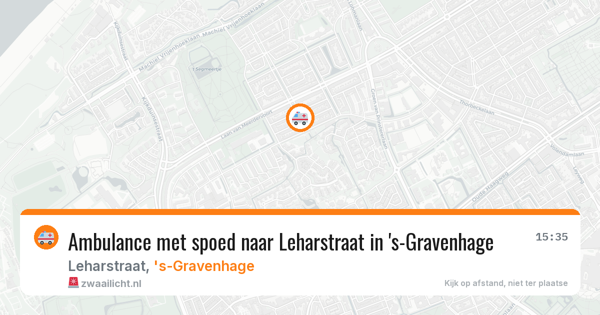 Ambulance met spoed naar Leharstraat in 's-Gravenhage — 25 jun 2026