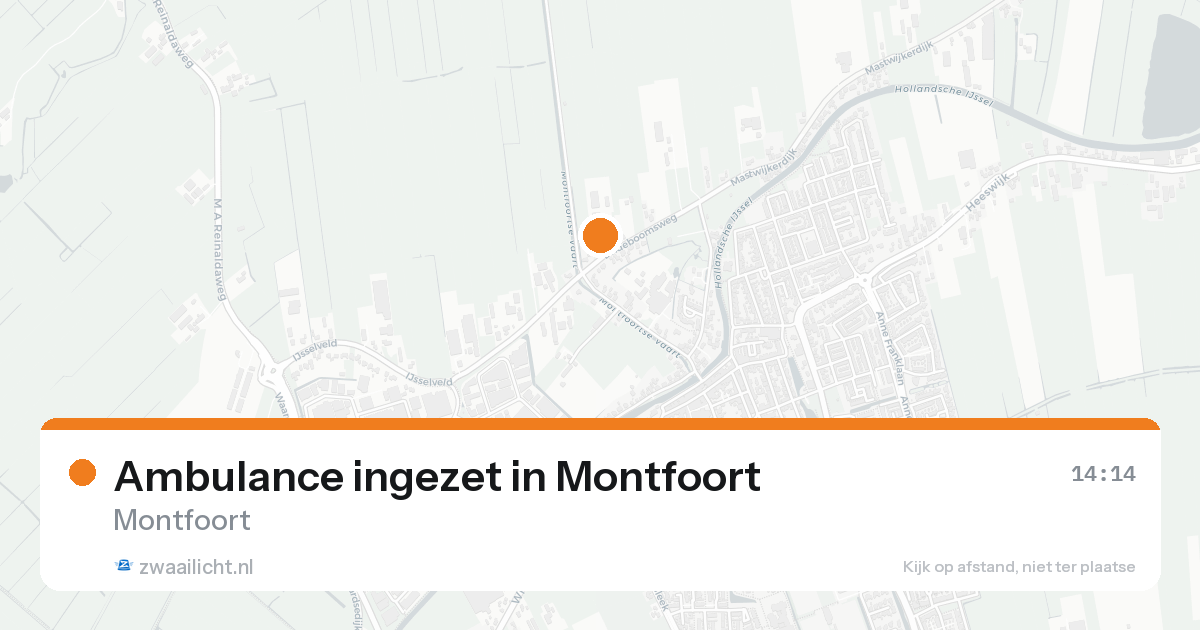 Ambulance ingezet in Montfoort — 16 aug 2026