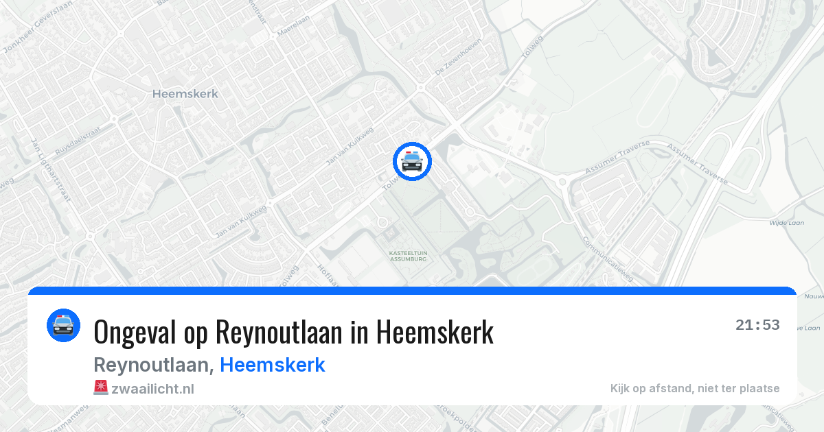 Ongeval op Reynoutlaan in Heemskerk — 9 jul 2026