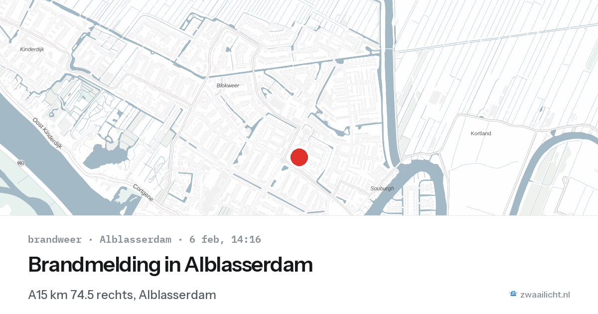 Brandmelding in Alblasserdam — 6 feb 2026