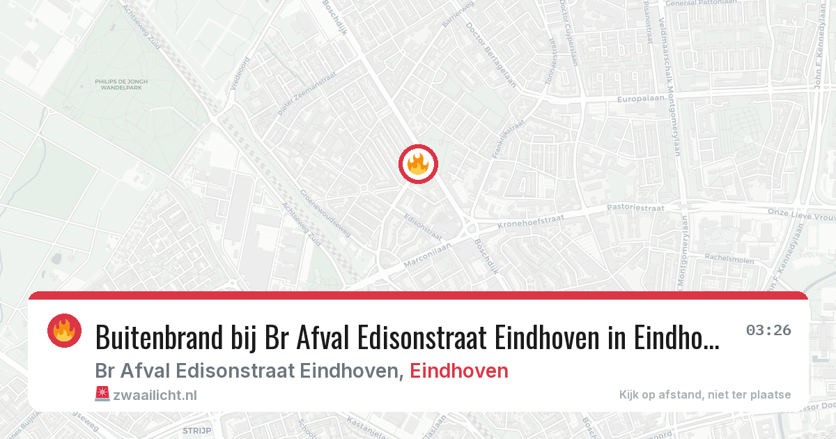 Buitenbrand bij Br Afval Edisonstraat Eindhoven in Eindhoven — 24 mei 2026