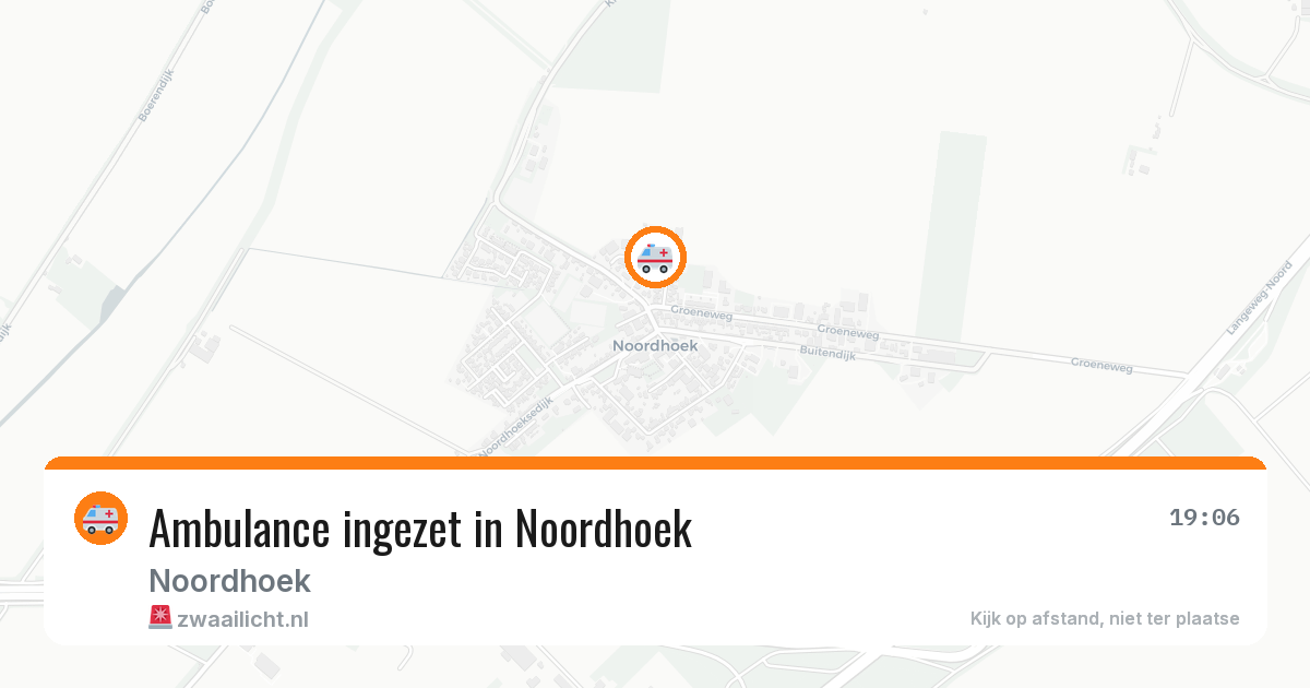Ambulance ingezet in Noordhoek — 26 mei 2026