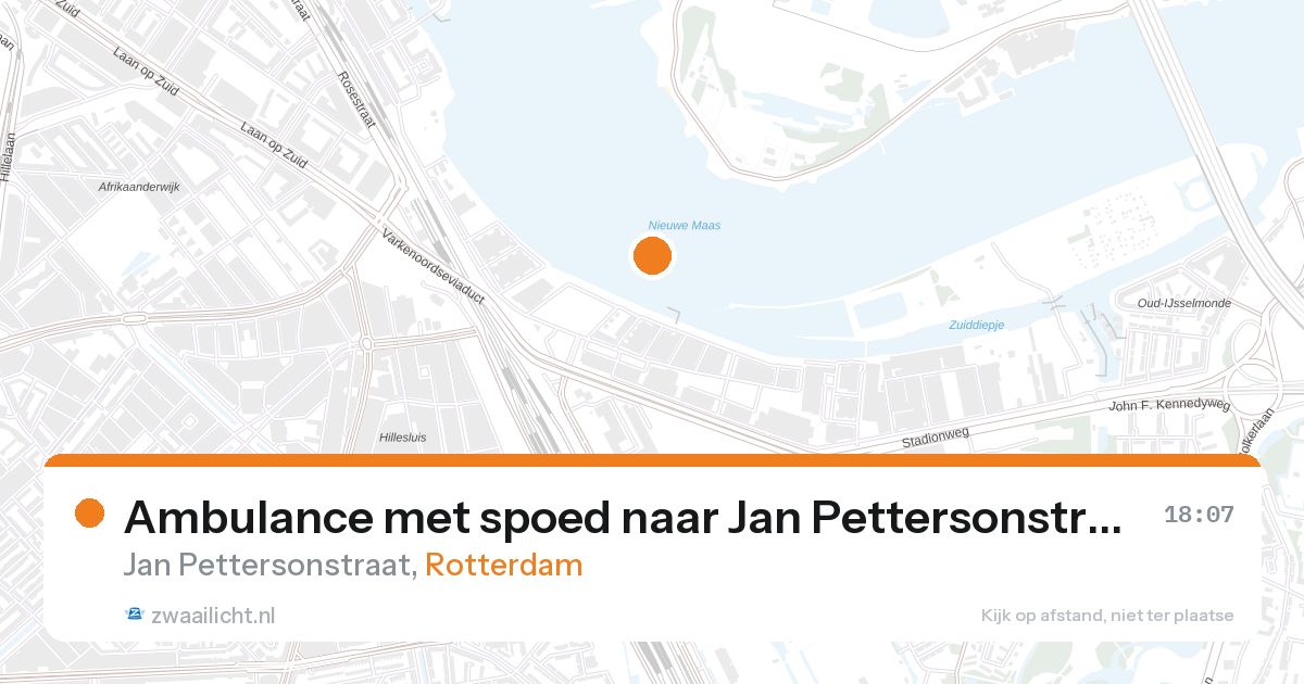 Ambulance met spoed naar Jan Pettersonstraat in Rotterdam — 28 aug 2026