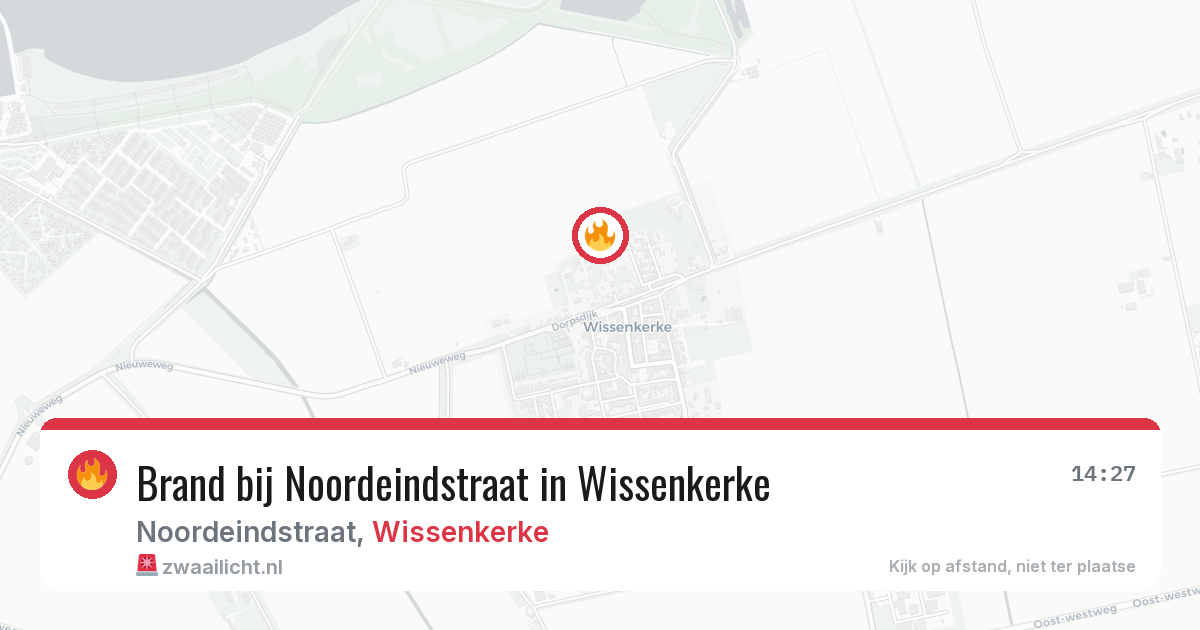 Brand bij Noordeindstraat in Wissenkerke — 27 jul 2026