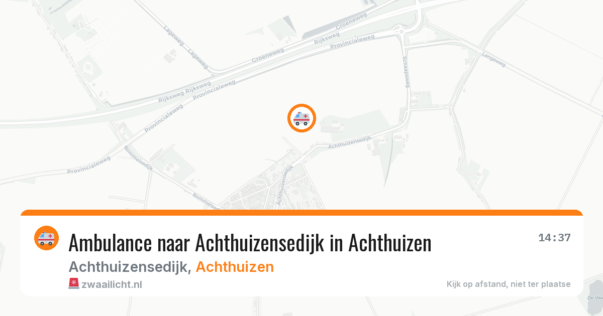 Ambulance naar Achthuizensedijk in Achthuizen — 14 jul 2026