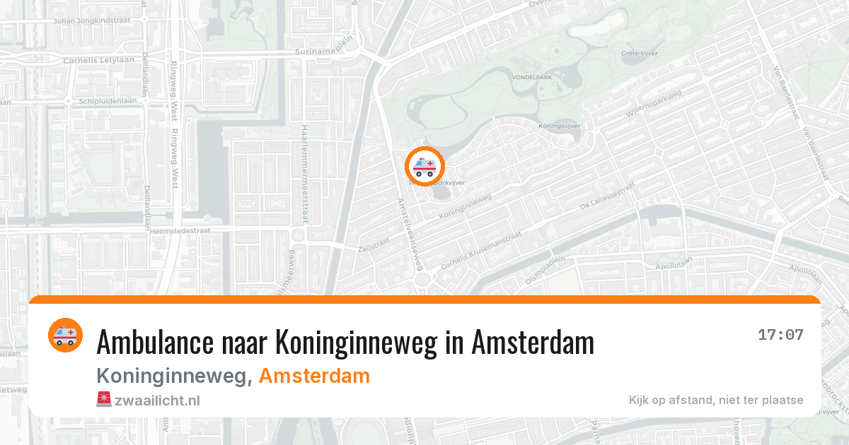 Ambulance naar Koninginneweg in Amsterdam — 7 mei 2026