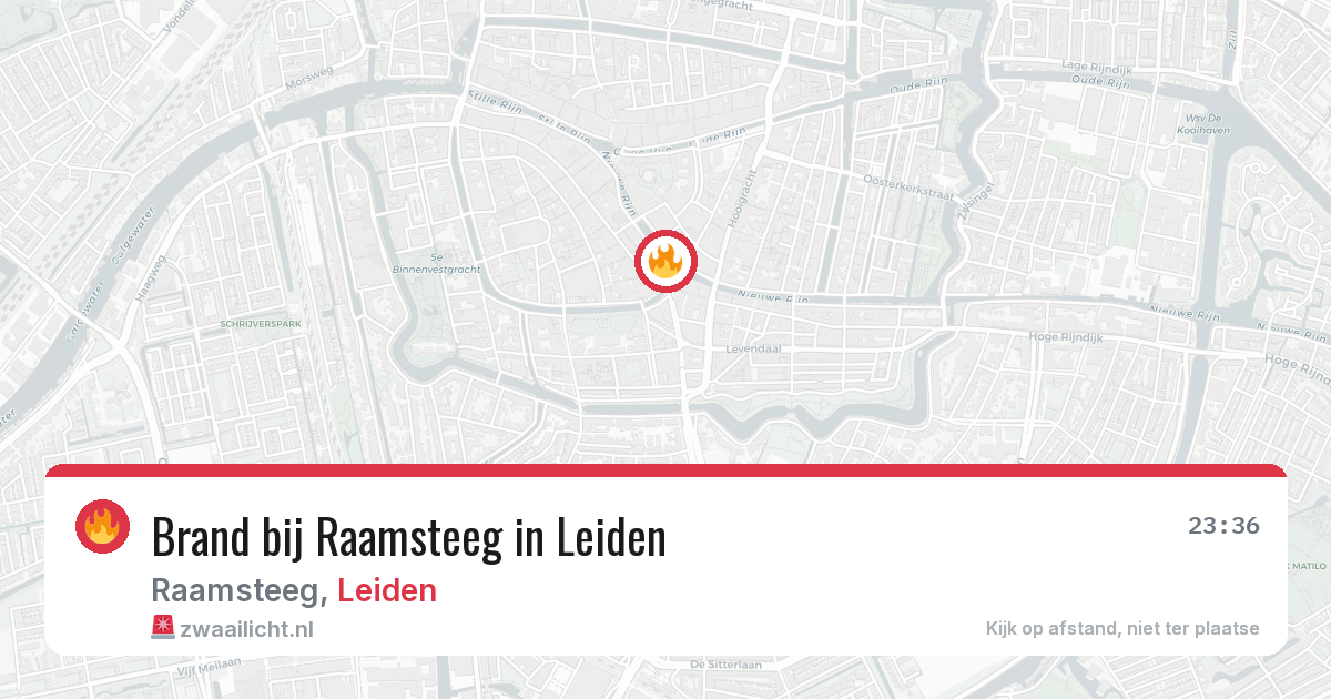 Brand bij Raamsteeg in Leiden — 18 mei 2026