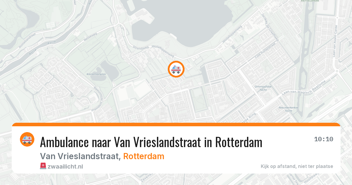 Ambulance naar Van Vrieslandstraat in Rotterdam — 11 aug 2026