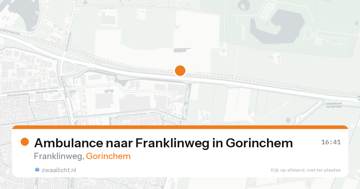 Ambulance naar Franklinweg in Gorinchem — 23 mrt 2026