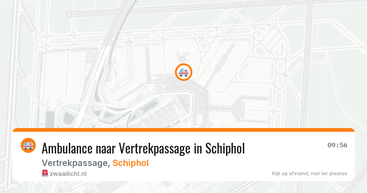 Ambulance naar Vertrekpassage in Schiphol — 2 aug 2026