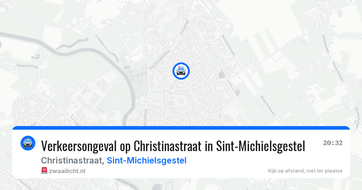 Verkeersongeval op Christinastraat in Sint-Michielsgestel — 1 aug 2026