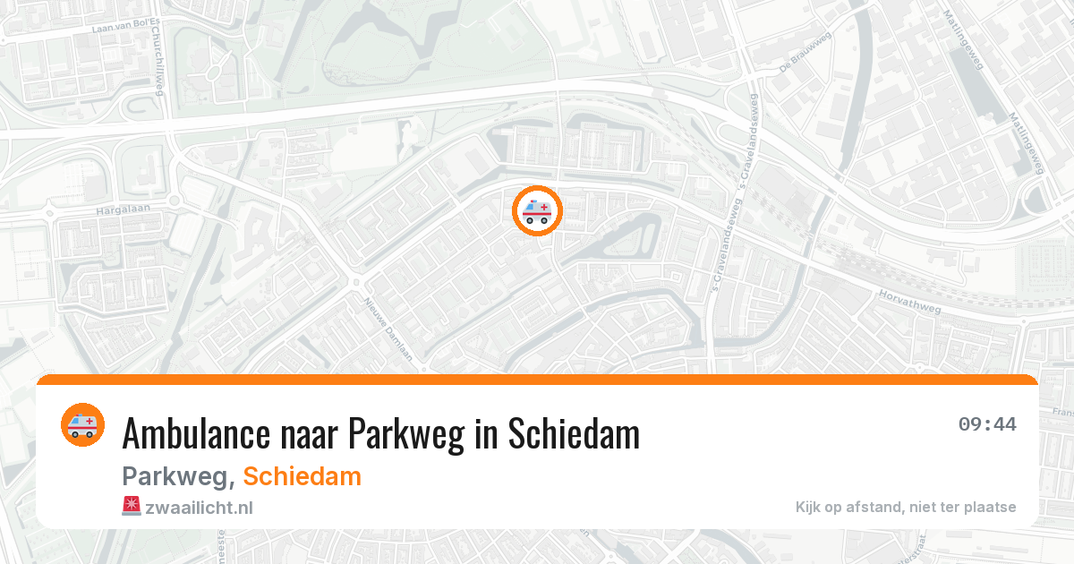 Ambulance naar Parkweg in Schiedam — 19 mei 2026