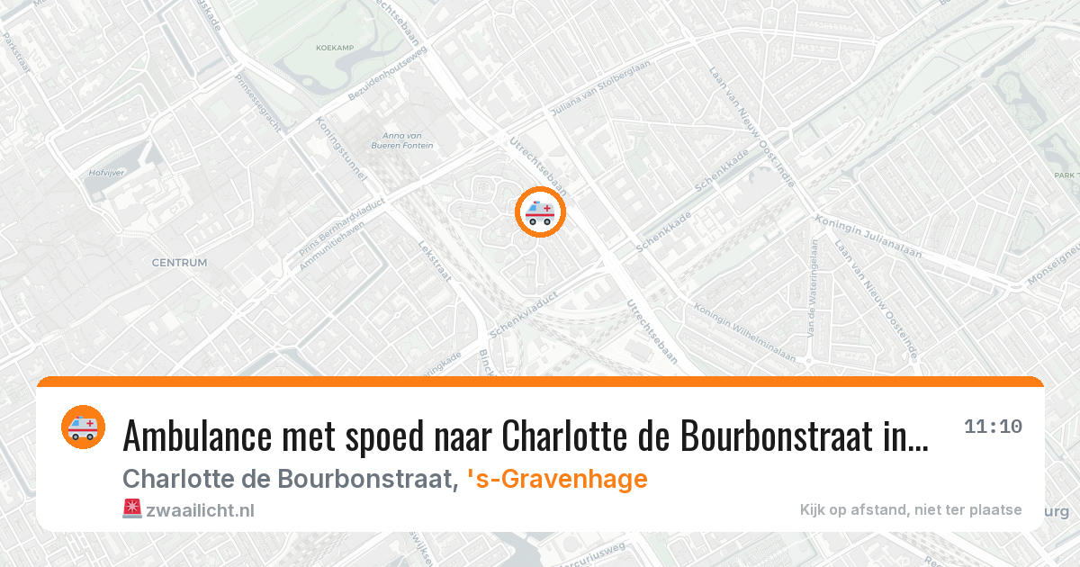 Ambulance met spoed naar Charlotte de Bourbonstraat in 's-Gravenhage — 16 jun 2026
