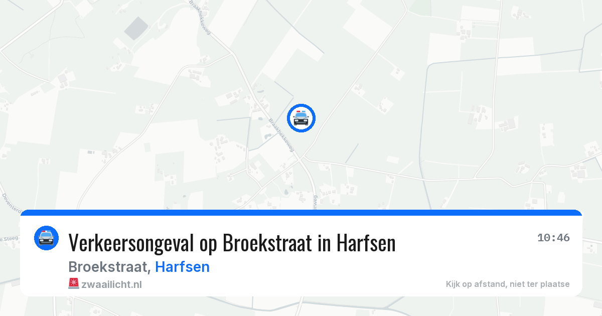 Verkeersongeval op Broekstraat in Harfsen — 9 mrt 2026