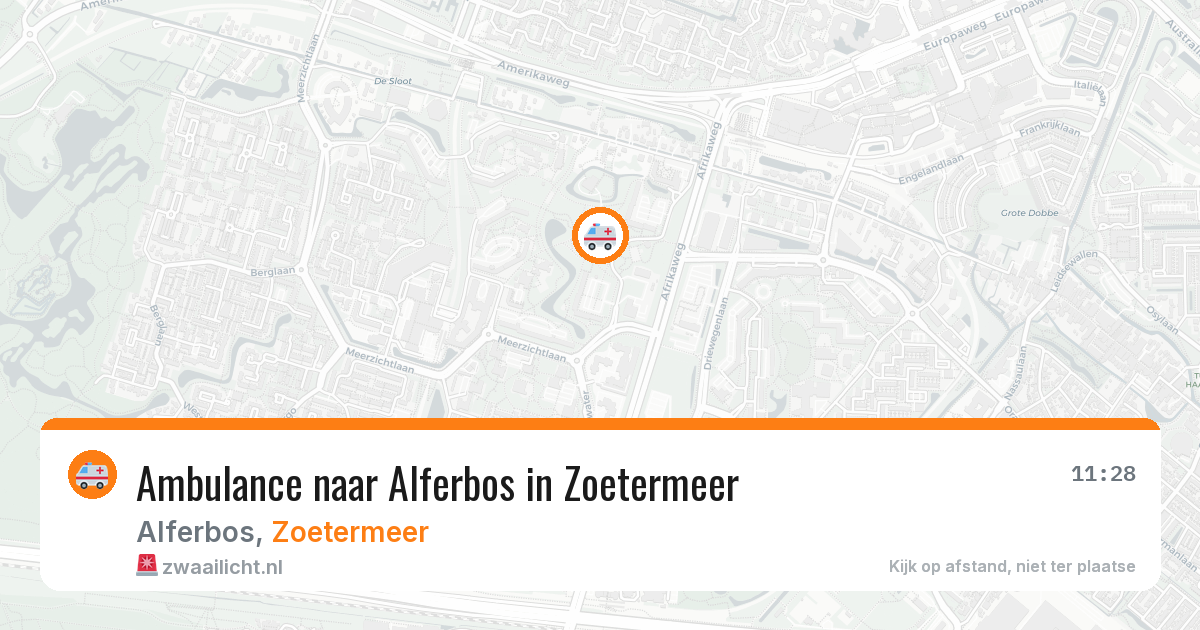 Ambulance naar Alferbos in Zoetermeer — 10 jul 2026