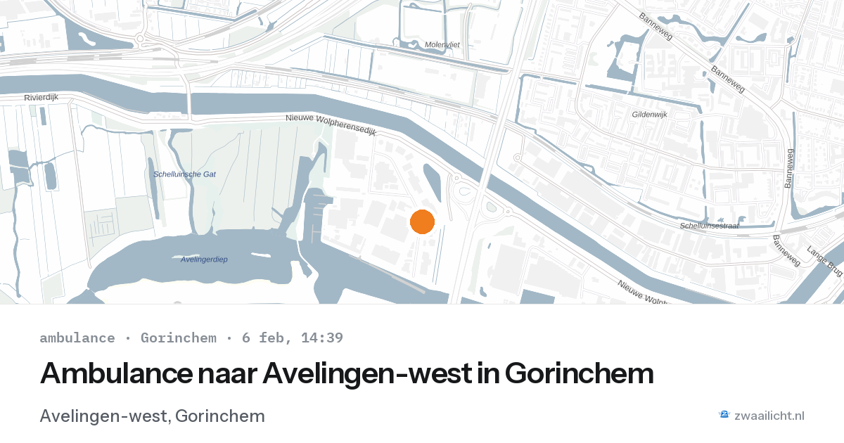 Ambulance naar Avelingen-west in Gorinchem — 6 feb 2026
