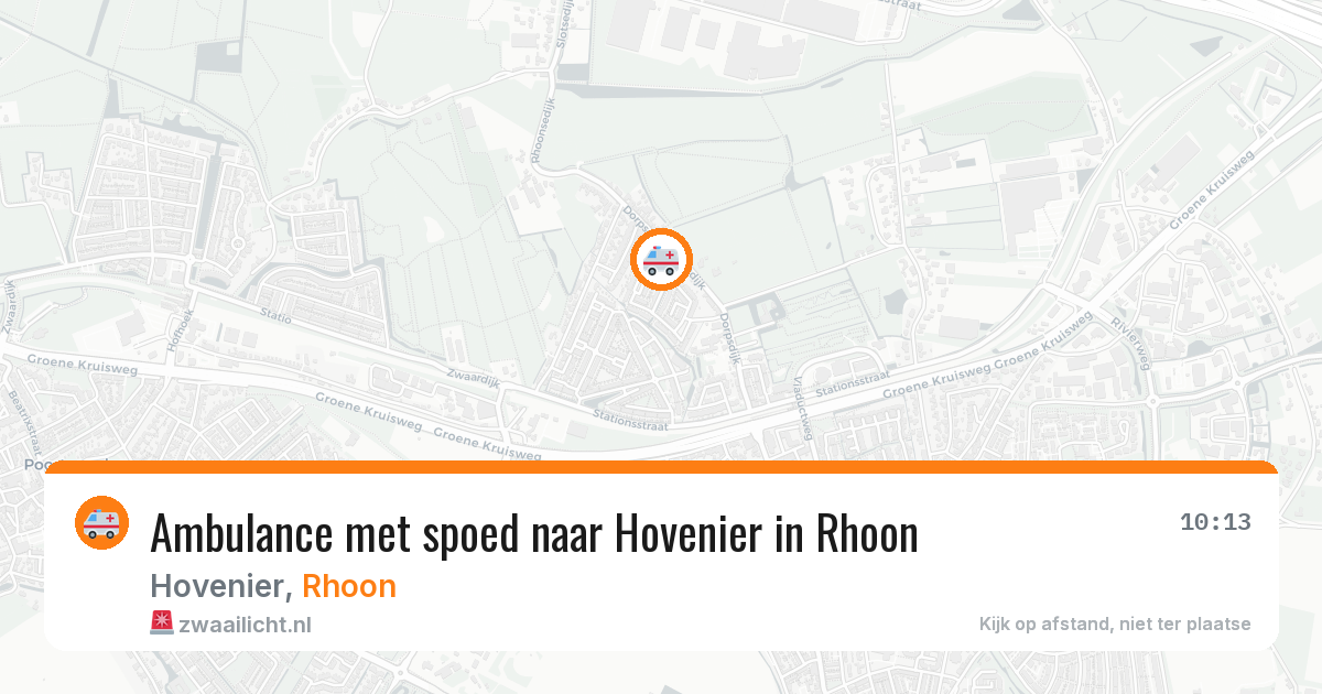 Ambulance met spoed naar Hovenier in Rhoon — 31 jul 2026