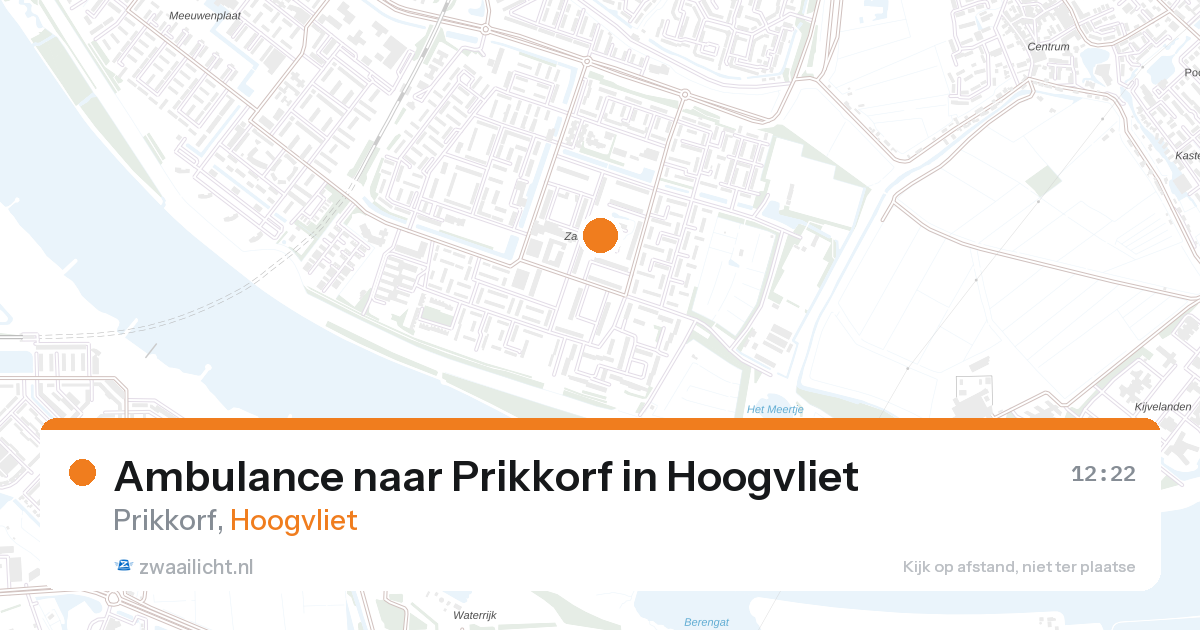 Ambulance naar Prikkorf in Hoogvliet — 28 aug 2026