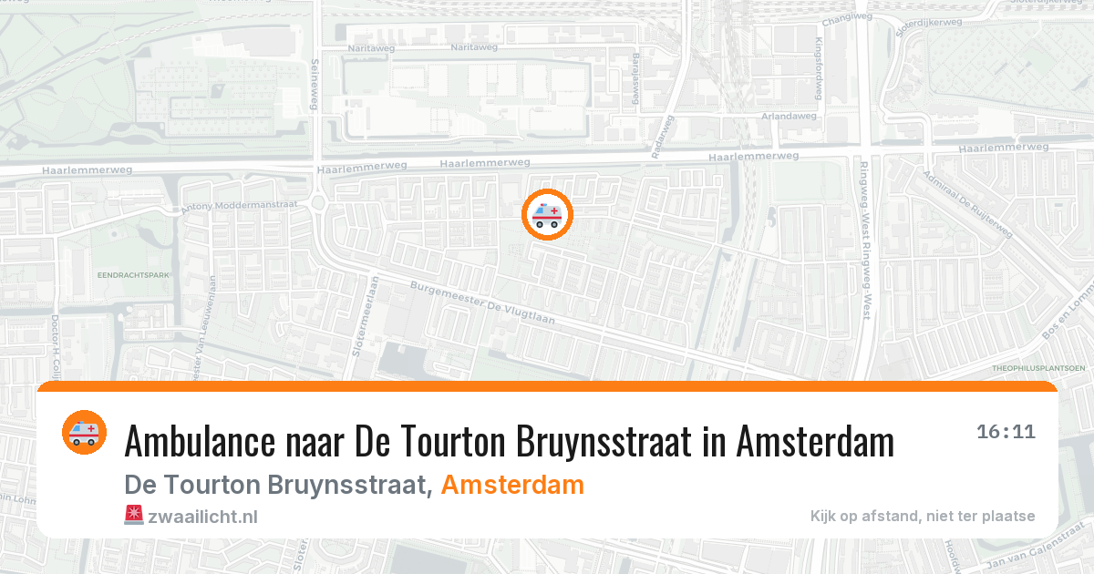 Ambulance naar De Tourton Bruynsstraat in Amsterdam — 7 jul 2026