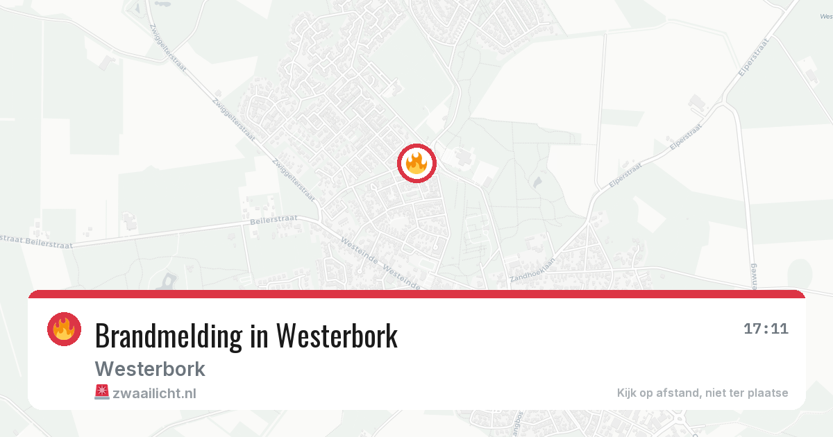 Brandmelding in Westerbork — 10 aug 2026