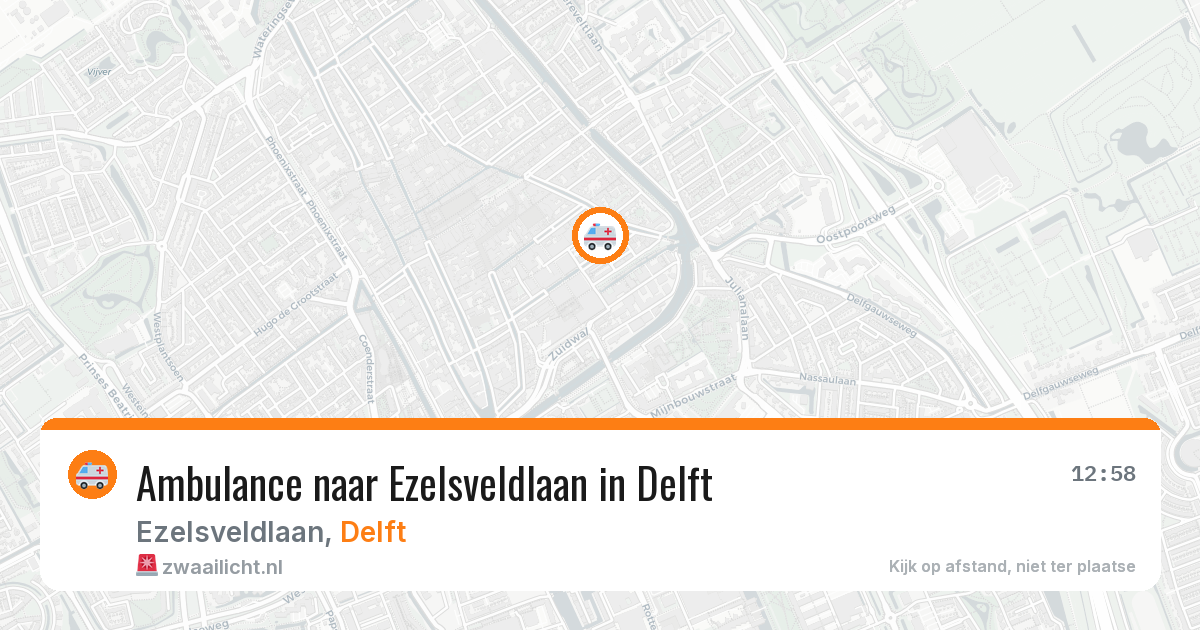 Ambulance naar Ezelsveldlaan in Delft — 23 feb 2026