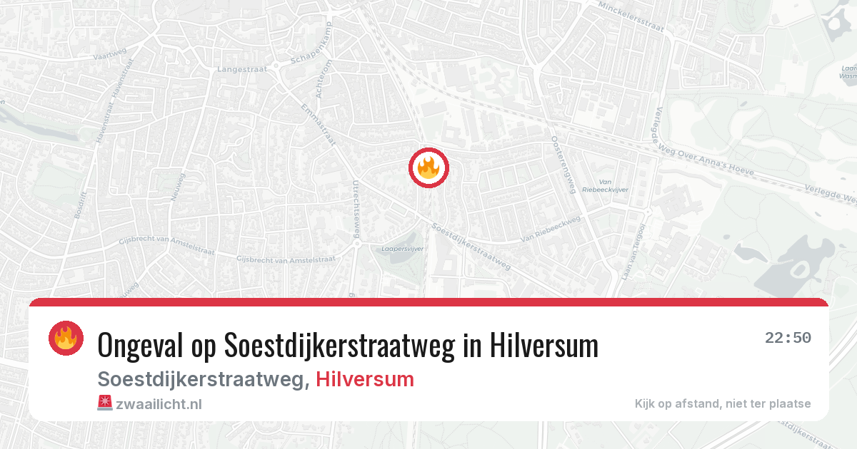 Ongeval op Soestdijkerstraatweg in Hilversum — 17 jul 2026