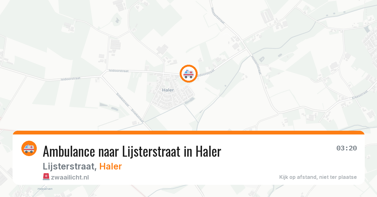 Ambulance naar Lijsterstraat in Haler — 6 aug 2026