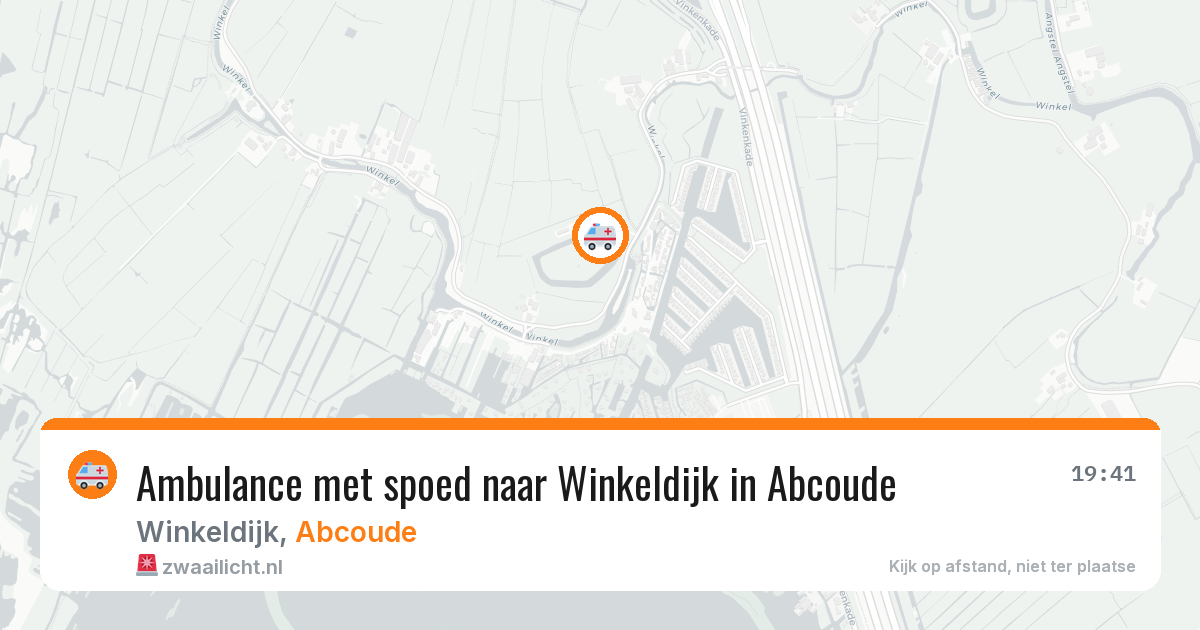 Ambulance met spoed naar Winkeldijk in Abcoude — 13 jul 2026