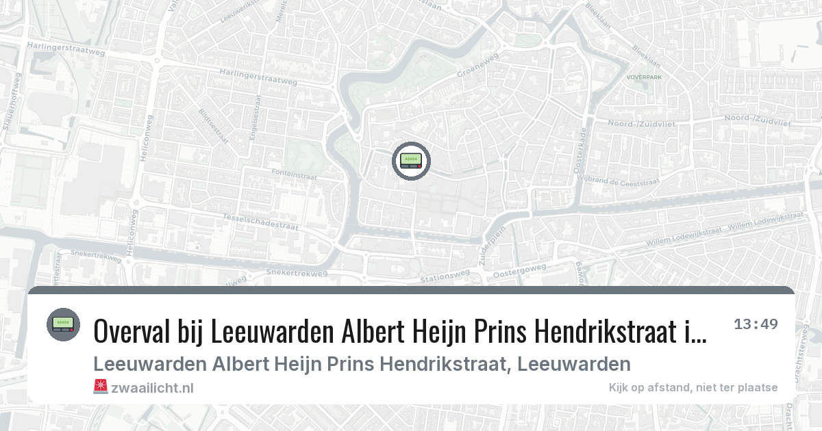 Overval bij Leeuwarden Albert Heijn Prins Hendrikstraat in Leeuwarden — 10 feb 2026