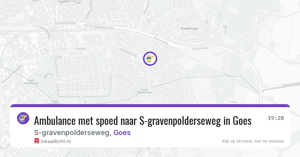 Ambulance met spoed naar S-gravenpolderseweg in Goes — 26 apr 2026