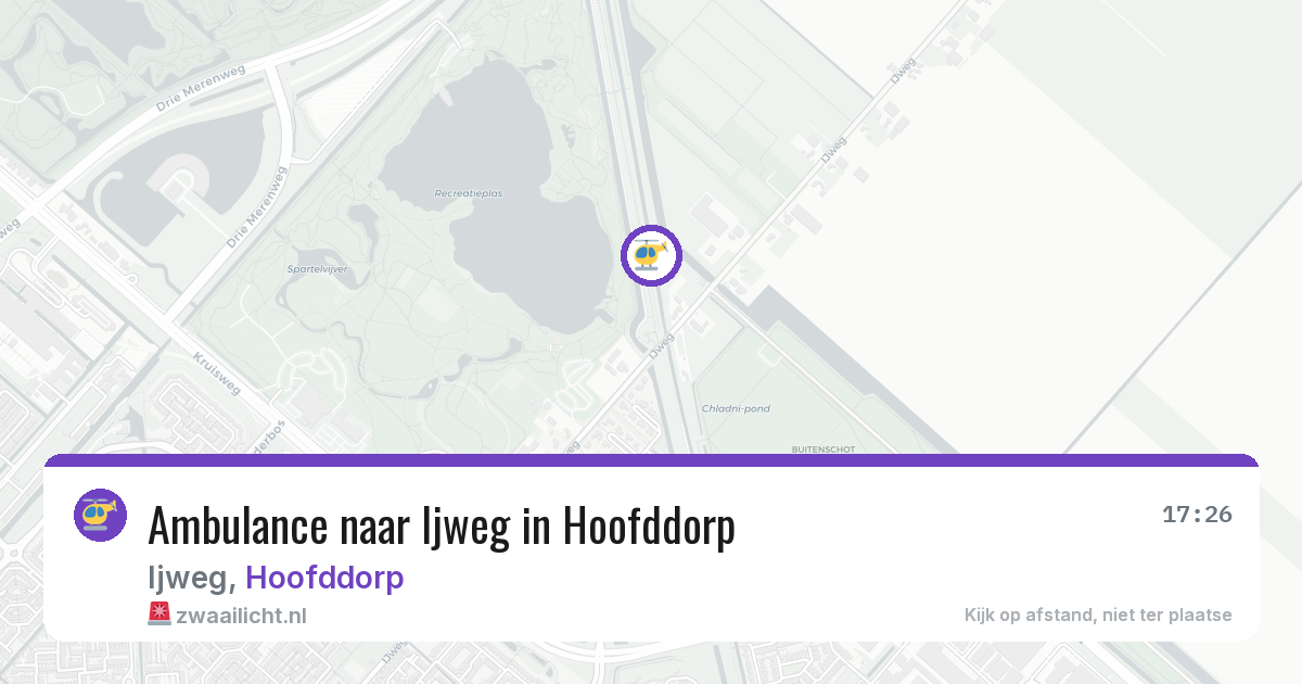 Ambulance naar Ijweg in Hoofddorp — 29 jul 2026