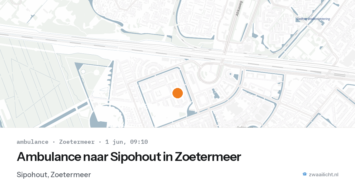 Ambulance naar Sipohout in Zoetermeer — 1 jun 2026