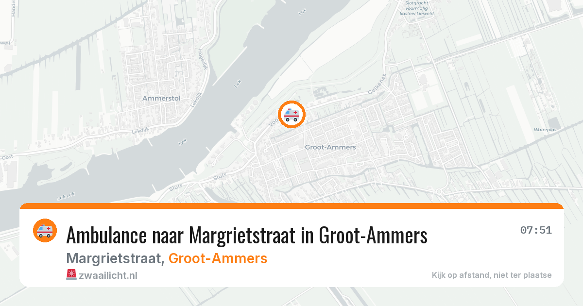 Ambulance naar Margrietstraat in Groot-Ammers — 12 aug 2026