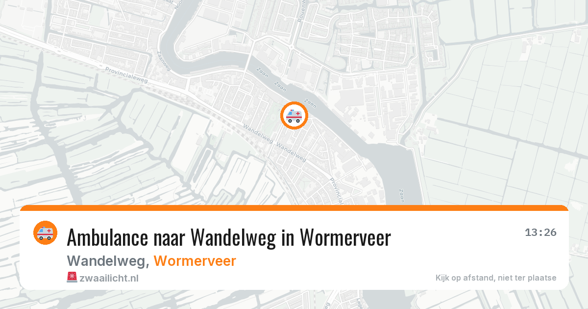 Ambulance naar Wandelweg in Wormerveer — 11 aug 2026