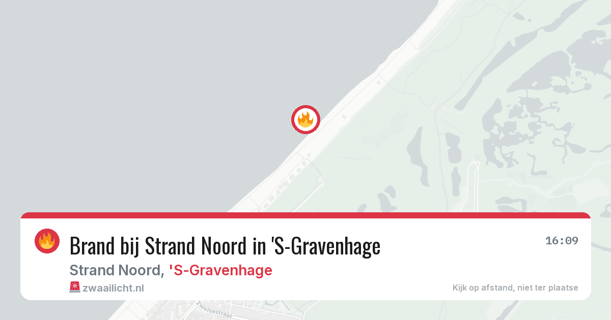 Brand bij Strand Noord in 'S-Gravenhage — 13 mei 2026