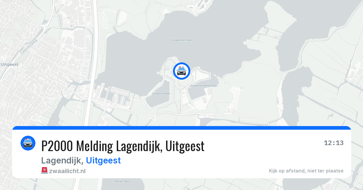 P2000 Melding Lagendijk, Uitgeest — 27 jun 2026