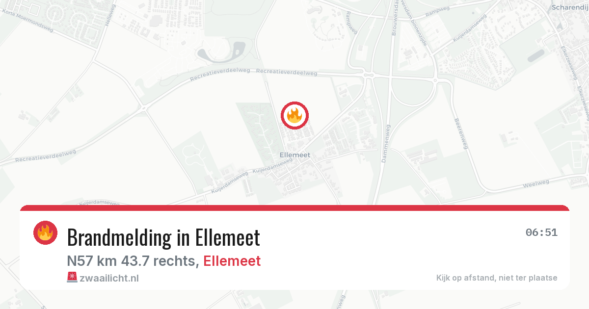 Brandmelding in Ellemeet — 22 apr 2026