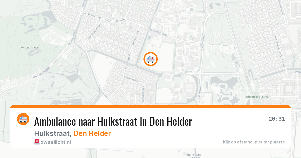 Ambulance naar Hulkstraat in Den Helder — 30 mei 2026