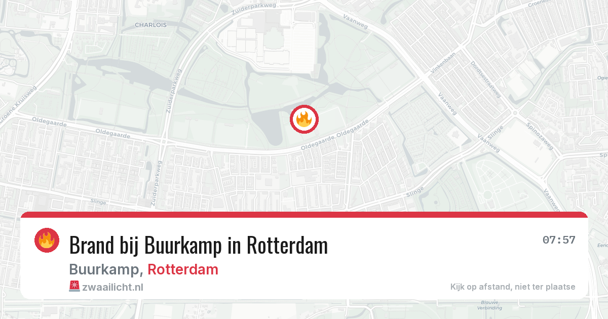 Brand bij Buurkamp in Rotterdam — 6 jul 2026