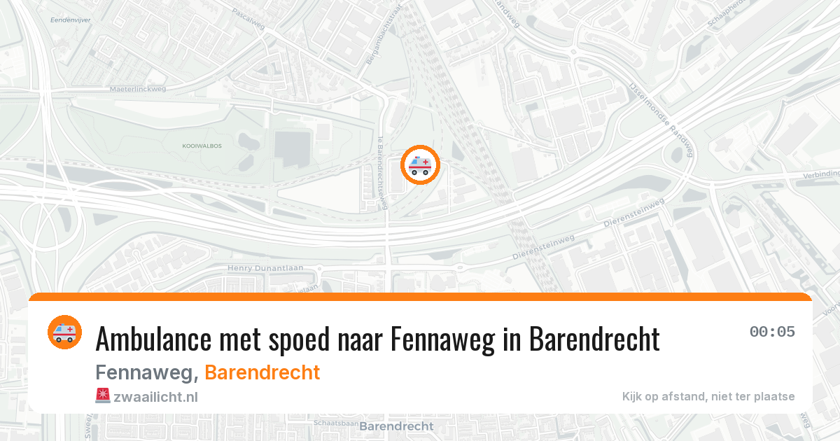 Ambulance met spoed naar Fennaweg in Barendrecht — 1 jul 2026