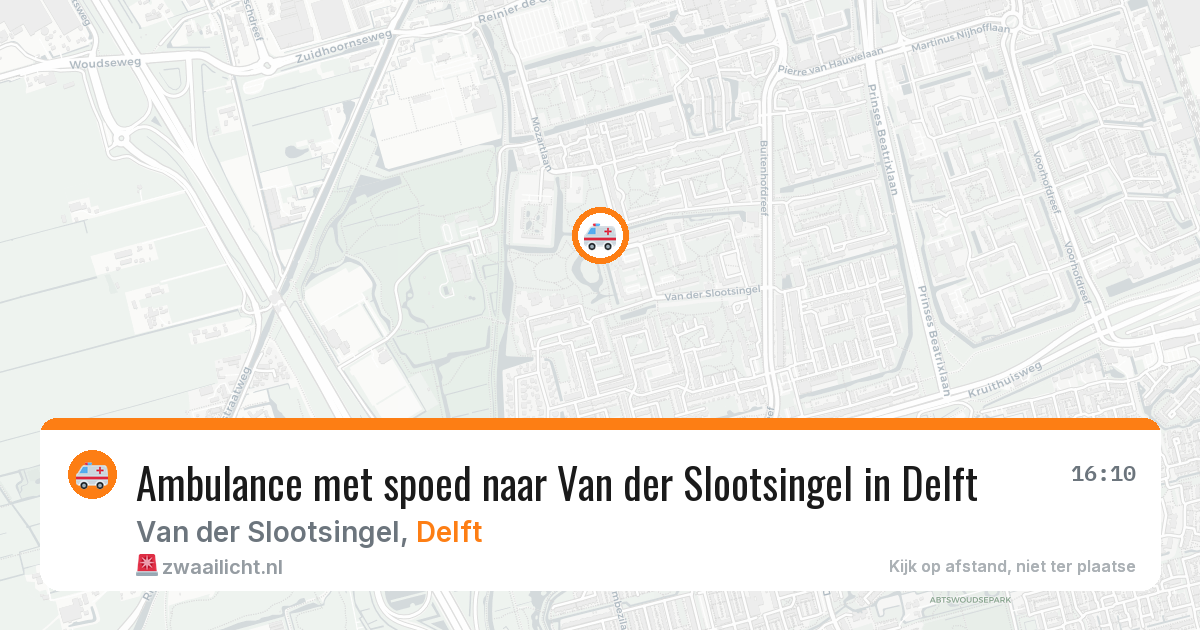Ambulance met spoed naar Van der Slootsingel in Delft — 16 jan 2026
